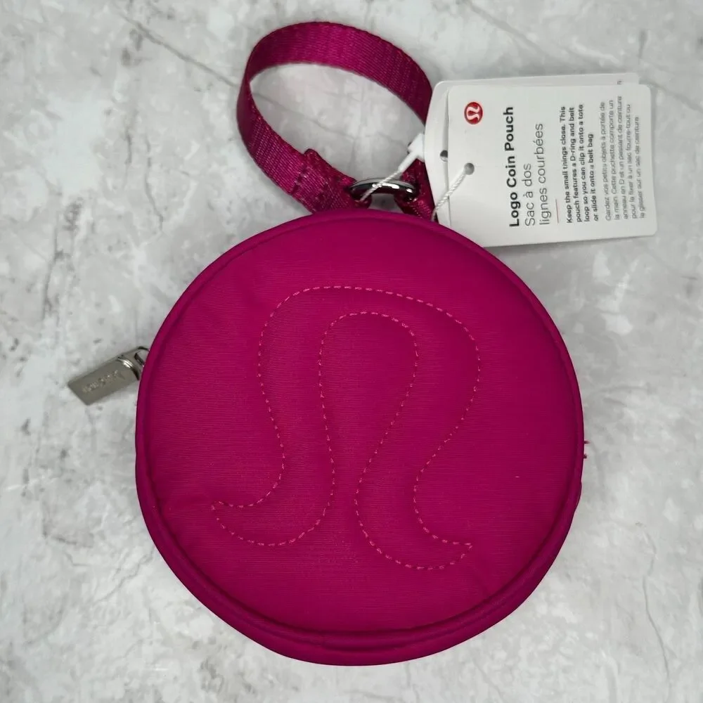 Lululemon Logo Coin Pouch Ripened Raspberry Pink RARE NEW with Tags - Picture 9 of 9